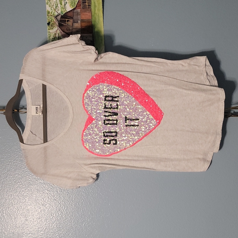 Pink sequin shirt